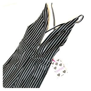 Pinstripe jumpsuit (It has POCKETS)